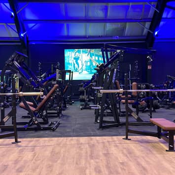 Zentrale Trainingsfläche für Ganzkörpertraining Großer Trainingssaal